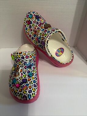 Lisa Frank Crocs - Mega Crush Platforms - W10/M8 With Original Jibbitz
